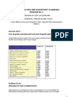 Cases Data - Session 1 Revision of Cost Accounting