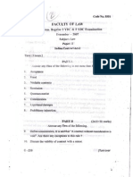 Osmania University LLB Question Papers - Semester I