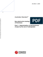 As 2452.1-2004 Non-Destructive Testing - Determination of Thickness Determination of Wall Thickness of Pipe B