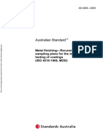 As 2483-2003 Metal Finishing - Recommended Sampling Plans For The Inspection and Testing of Coatings (ISO 451