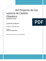 Ensayo Del Proyecto de Ley General de Cambio Climático