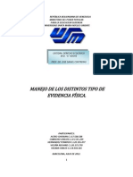 Manejo de Los Diferentes Tipos de Evidencias Físicas