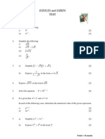 Indices and Surds - Test