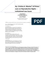 Critique by Atty. Cristina A. Montes of The UP Primer On Legal Issues On Reproductive Rights - Constitutional Law Issues