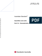 As 2900.12-2002 Quantities and Units Characteristic Numbers