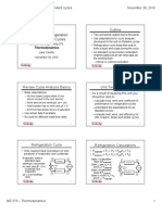 Unit Twelve - Refrigeration and Air Standard Cycles Outline