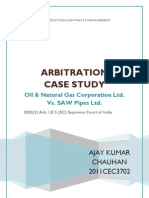 Arbitration Case Study: Oil & Natural Gas Corporation Ltd. vs. SAW Pipes LTD