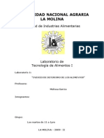 Tecnología de Alimentos I Primer Informe