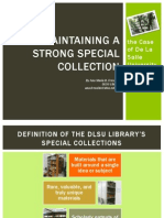 Maintaining A Strong Special Collection: The Case of DLSU