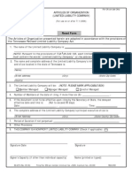 Tennessee LLC Articles of Organization