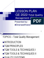 Handout Lesson Plan &amp Unit 1 Ge2022 TQM