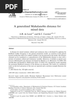 Generalized Maha Distance For Mixed Data