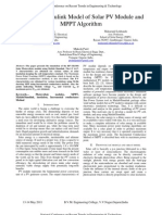 MATLAB/Simulink Model of Solar PV Module and MPPT Algorithm: Kinal Kachhiya Makarand Lokhande