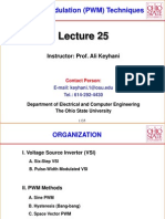 Pulse-Width Modulation (PWM) Techniques: Instructor: Prof. Ali Keyhani