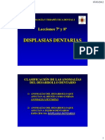 Leccion 7 y 8. Displasias Dentarias