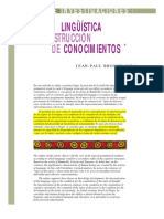 Actividad Lingüistica y Construcción de Conocimientos - Jean-Paul Bronckart