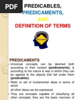 Predicaments & Definition