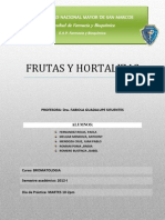 Informe Frutas y Hortalizas