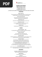 Power Lunch Menu