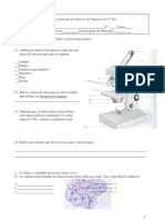 Ficha de Avaliacao de Ciencias Da Natureza Do 5 Ano 2006