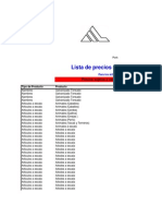 Lista de Precios Maquetería