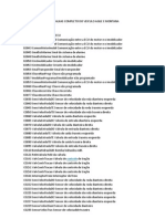 Tabela de Codigos de Falhas Completo Do Veiculo Agile e Montana