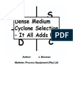 Dense Medium Cyclone Selection - It All Adds Up