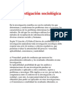 La Investigación Sociológica