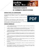 Reglas para Kyokushin Knock-Down Kumite