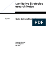 Quantitative Strategies Research Notes: Static Options Replication