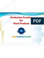 Production Function On Parle Co