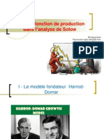 TD 2 La Fonction de Production Dans L'analyse de Solow