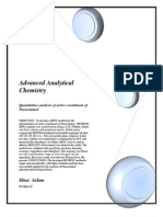 Quantitative Analysis of Active Constituent of Paracetamol