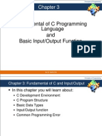 Fundamental of C Programming Language and Basic Input/Output Function