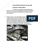 Adjustment of The HD-8 Carburetors For The BJ8 Courtesy of Steve Byers
