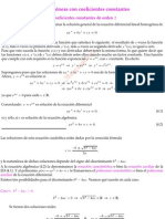 ED Homogéneas Con Coeficientes Constantes de Orden 2