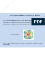 Electrophilic Addition of Hydrogen Halides