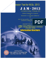 IIT JAM 2013 Brochure