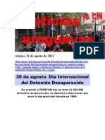 Noticias Uruguayas Viernes 31 de Agosto Del 2012