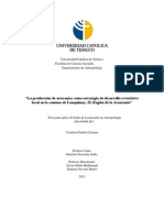 La Produccion de Artesanias Como Estrategia de Desarrollo Economico Local en La Comuna de Lonquimay