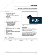 TDA7384A: 4 X 42W Quad Bridge Car Radio Amplifier