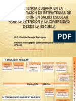 Experiencia Cubana en La Implementación de Estrategias de SALUD