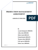 Production Management Assignment: Aerospace Industry