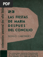 Cabestrero, Teofilo - Las Fiestas de Maria Despues Del Concilio