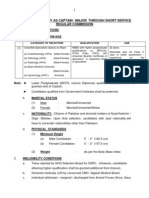 Eligibility Criteria For Joining Pakistan Army As A Classified Specialists (Doctor)