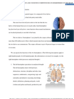 Brain Lateralization and Cognitive Competencies On Hemispheres of The Brain