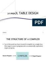 Symbol Table Design (Compiler Construction)