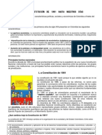 De La Constitución de 1991 Hasta Nuestros Días