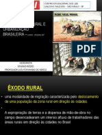 AULA - Exodo Rural - Urbanização