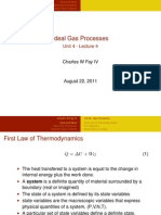 Ideal Gas Processes: Unit 4 - Lecture 4